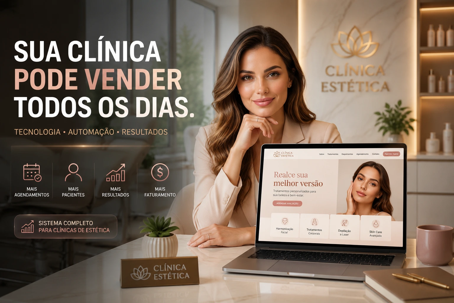 Sua clínica pode vender todos os dias.